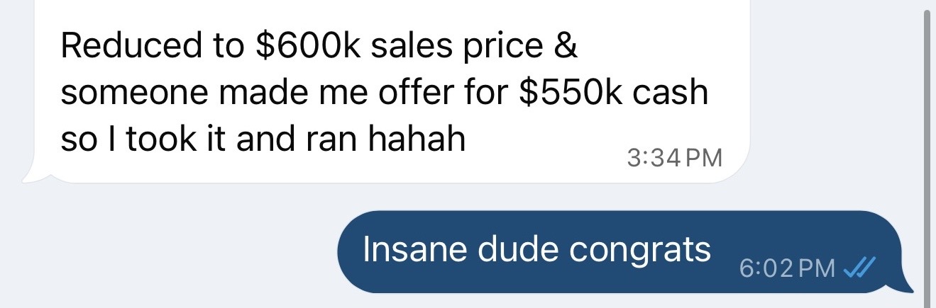 Fred, $550k cash offer accepted for his AI powered marketing agency